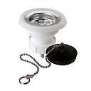 Desague lavatorio 1 1/4" rej.inox c/tapon y cadena HOFFENS