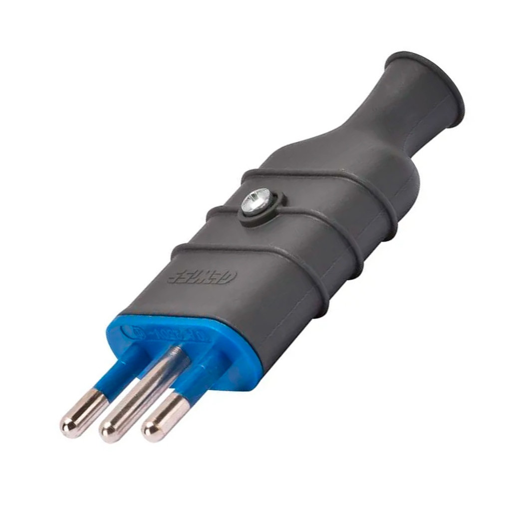 Enchufe macho volante 2P+T 250V 10A - STANFORD