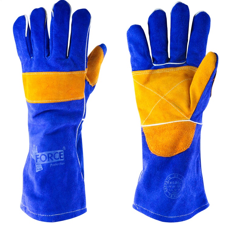 Guante soldador hilo klevar AZUL L-350 - FORCE