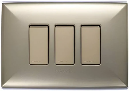 Interruptor 9/12 triple ABS ARMADO CHAMPAGNE BEIGE - SINTHESI