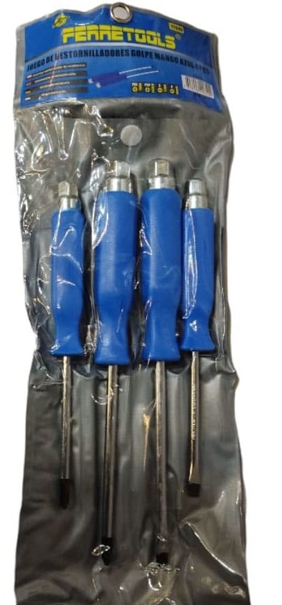 Juego destornillador golpe 4pcs - FERRETOOLS