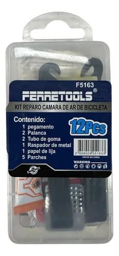 Kit reparo camara bicicleta 12pcs - FERRETOOLS