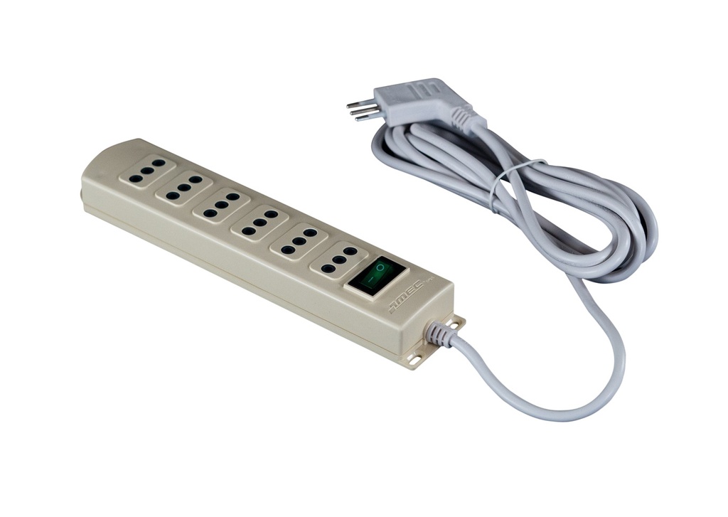 Alargador 6 posiciones CLARO 3MTS 2P+T 250V 10A - MEC