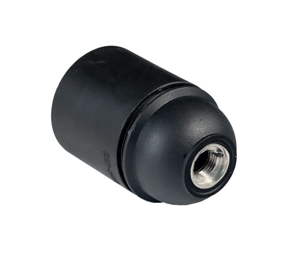 Portalampara E27 NEGRO poliester - MEC