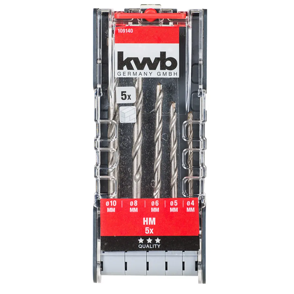 Set 5 brocas para concreto 4 a 10mm - KWB