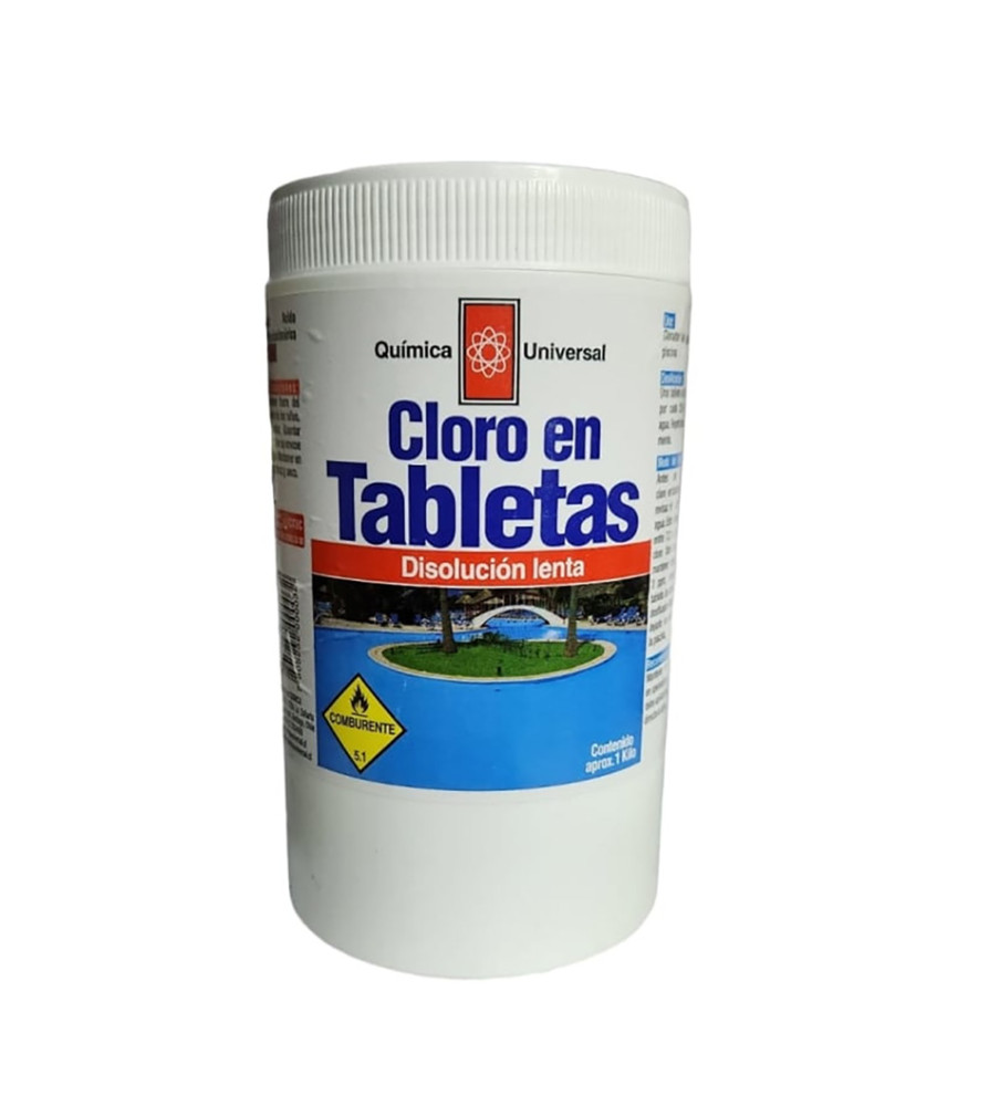 Tabletas de cloro piscina 20/50grs 1 pote - QUIMICA UNIVERSAL