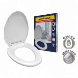 Tapa wc elongable reforzado cierre suave BLANCO - HOFFENS