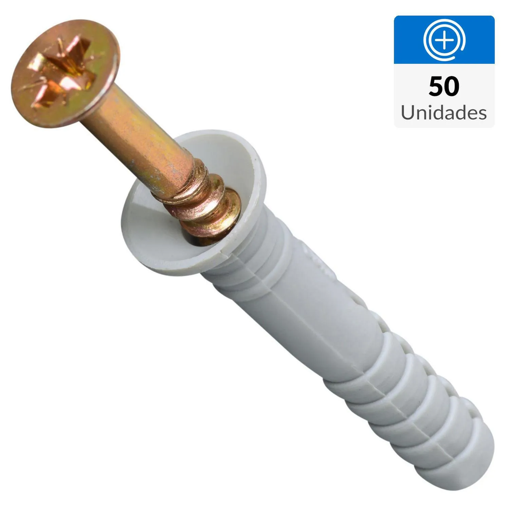 Tarugo plus clavo tornillo 6x40mm UNIDAD - LIOI