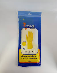 guante domestico latex amarillo Talla M force
