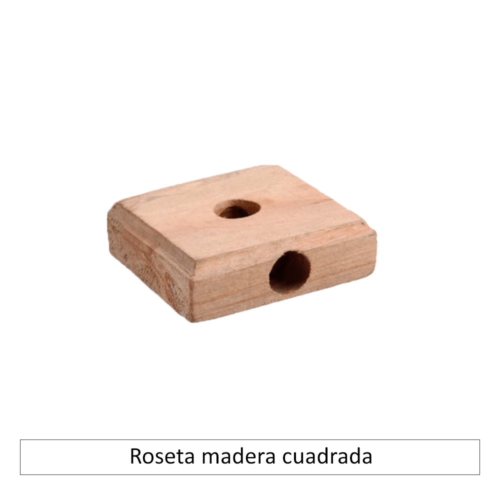 roseta madera cuadrado