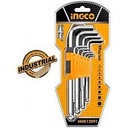 set llave allen/bola industrial 9pzs 1.5 a 10mm INGCO