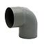Codo sanitario gris 87.5° x 75