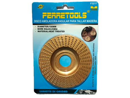 Disco amoladora angular para tallar madera plana ORO - FERRETOOLS