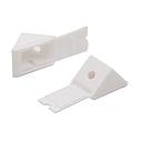 Escuadra triangular plastica blanca 50u