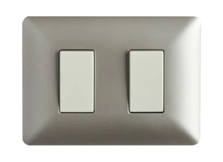 [TUPV3705] Interruptor 9/12 doble ABS ARMADO CHAMPAGNE BEIGE - SINTHESI