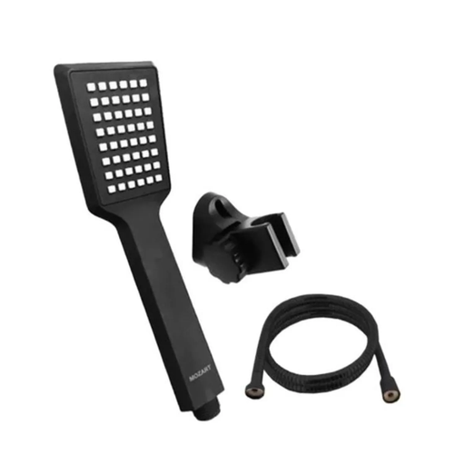 [BIPR9685] Kit ducha telefono negro cuadrada - FERRETOOLS
