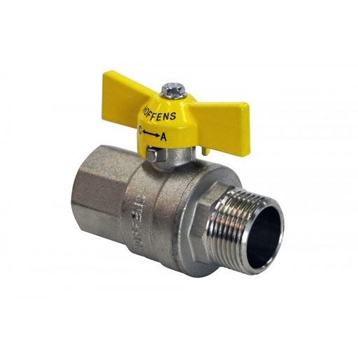 Llave de gas HI-HI 1/2" manilla mariposa - HOFFENS