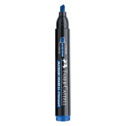 Marcador AZUL permanente P/biselada - FABER CASTELL