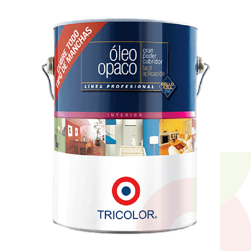 [ESAL0483] Oleo opaco BLANCO PERFECTO galón - TRICOLOR