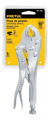 [MONE3318] Pinza de presion caiman curva 10" - PRETUL