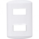 [PLDO1625] Placa doble 2 modulo blanco ARIS MEC D2.6