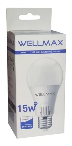 [LEAM0983] Ampolleta led 15W E27 6500K FRÍA - WELLMAX