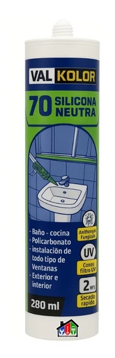 Silicona neutra NEGRA 300 ml - VALKOLOR