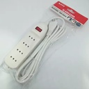 alargador 5m C/5 enchufes + INT. blanco ANTE