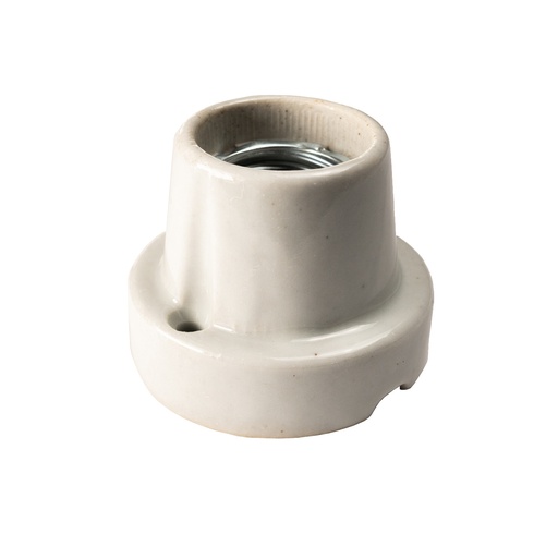 [ADEX9476] Base recta E27 CLARO porcelana - MEC