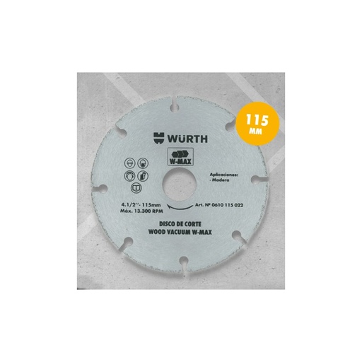 disco diamantado para madera 4 1/2 WMAX