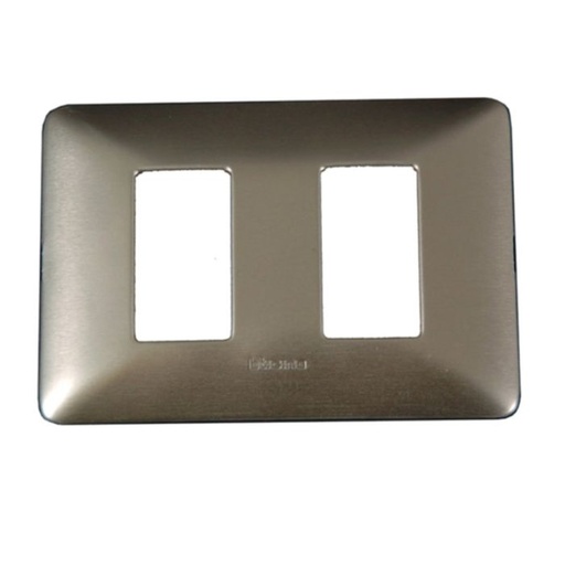 placa 2 modulos Champagne Matix BTICINO