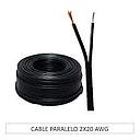 [CAPA9870] Cable paralelo 2x20AWG NEGRO metro