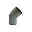 Codo sanitario gris 45° x 50